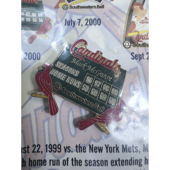 Other - Vintage 2000 Mark McGwire 50 Home Run Scoreboard St Louis Cardinals Hat Pin